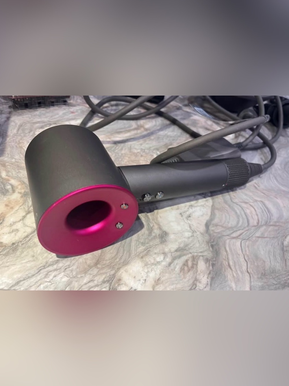 Dyson Supersonic-style Hair Dryer — Matte Black with Fuchsia Accent